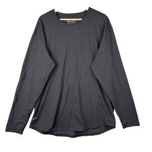 BYLT Premium Basics Drop Cut L/S Lux Long Sleeve Shirt Black XXL Mens